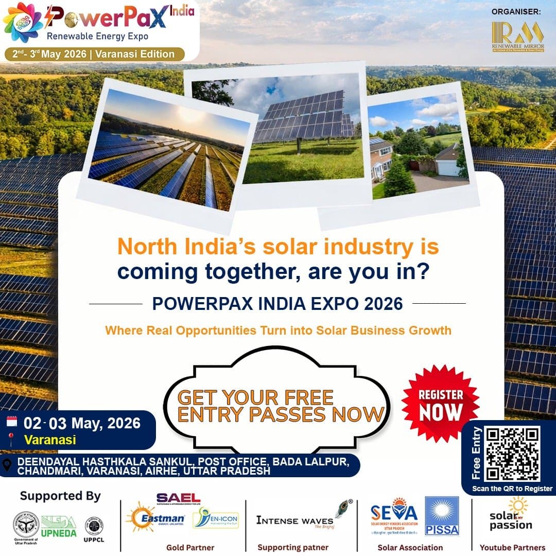 PowerPax India Expo 2026 Varanasi | Solar Expo in Uttar Pradesh on May 02-03, 2026 – Free Registration Open