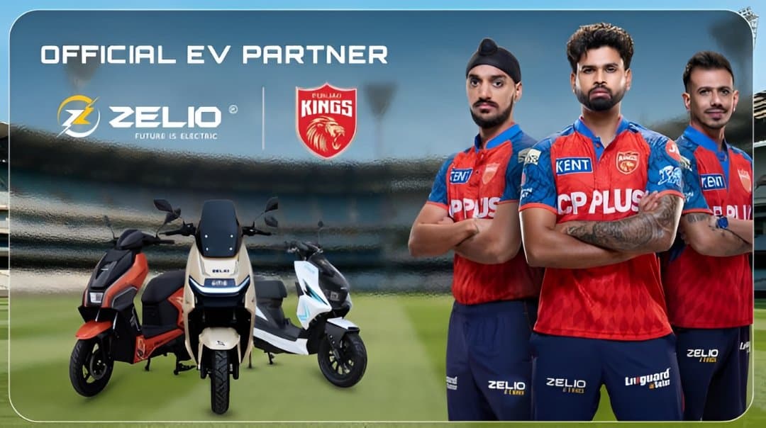 Zelio Electric Scooters Partners with Punjab Kings as Official EV Partner for 2026 Season
