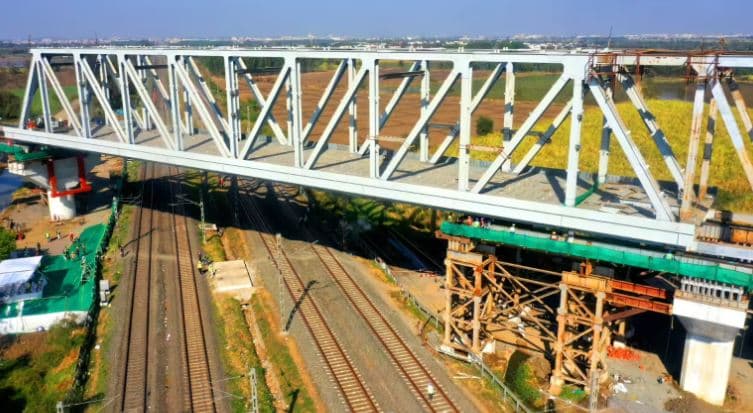 Mumbai–Ahmedabad Bullet Train Project Achieves Key Milestone with 1,360 MT Girder Launch in Gujarat