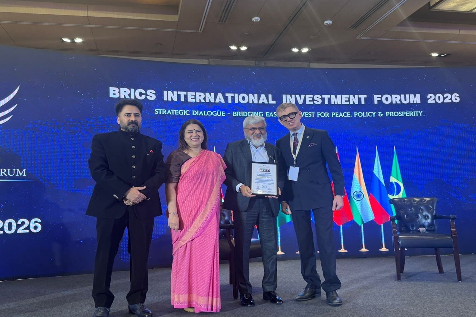 KP Group Chairman Dr. Faruk G. Patel honoured with BRICS International Award for Sustainable Energy Leadership 2026